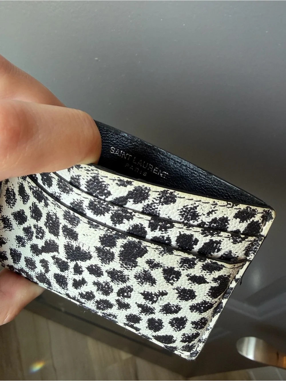 Yves Saint Laurent Leopard Print Leather Card Holder - Limited Edition 2021